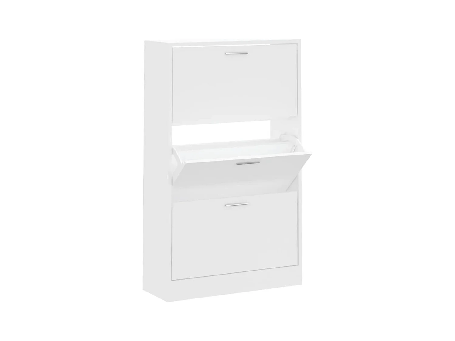 Armoire à chaussures Blanc 63x24x103 cm Bois d'ingénierie