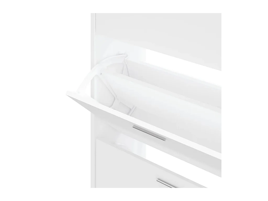 Armoire à chaussures Blanc 63x24x103 cm Bois d'ingénierie