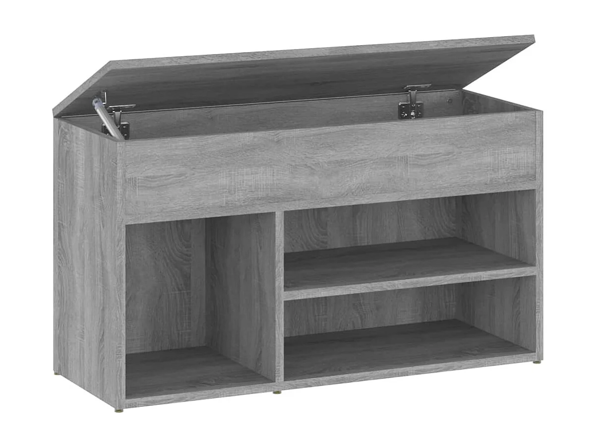 Banco zapatero Sonoma gris 80x30x45 cm Madera de ingeniería