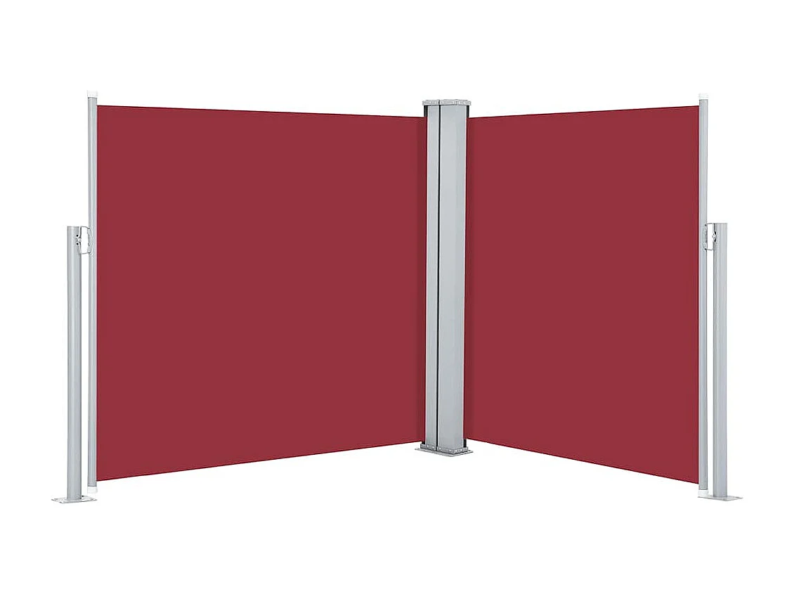 Auvent latéral rétractable Rouge 100 x 600 cm