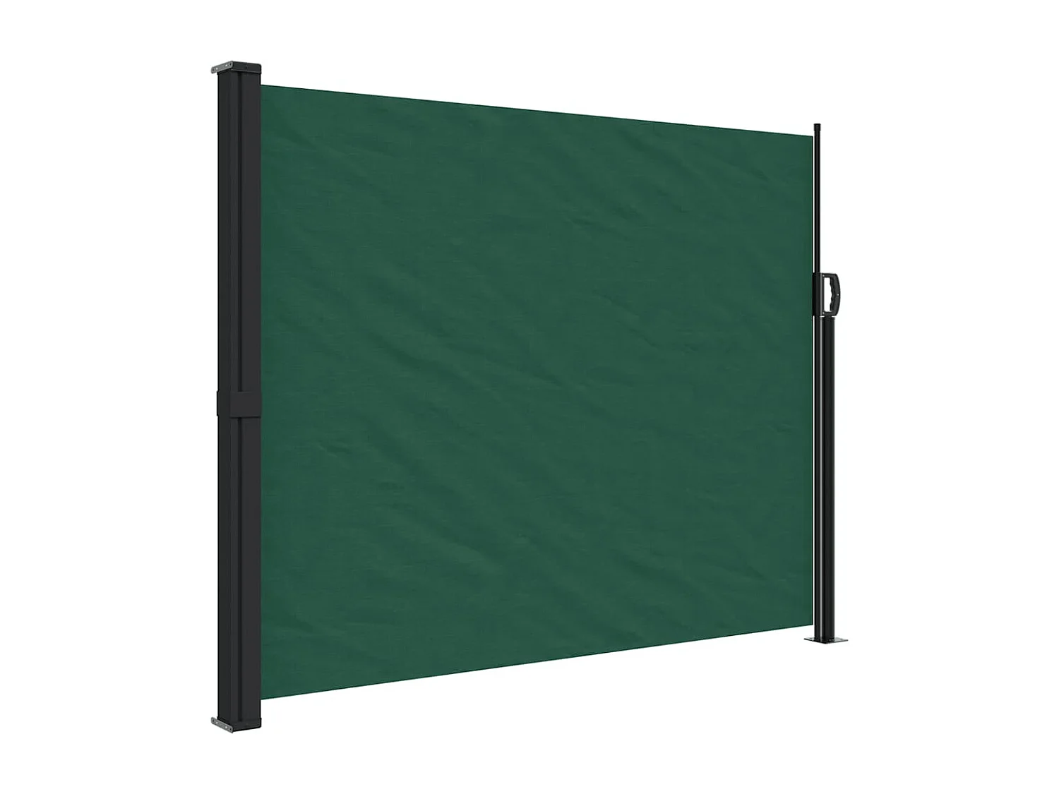 Toldo lateral retráctil verde oscuro 160x500 cm