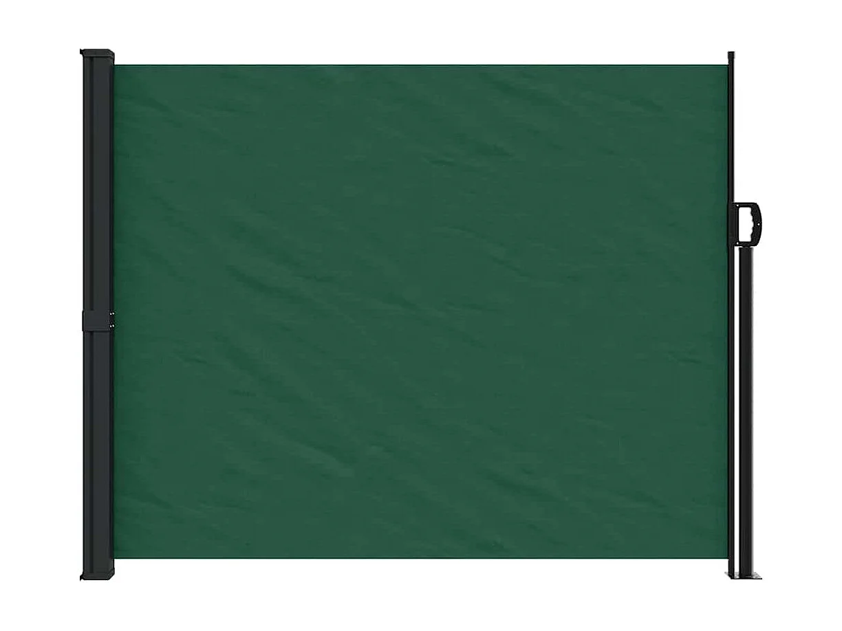 Toldo lateral retráctil verde oscuro 160x500 cm
