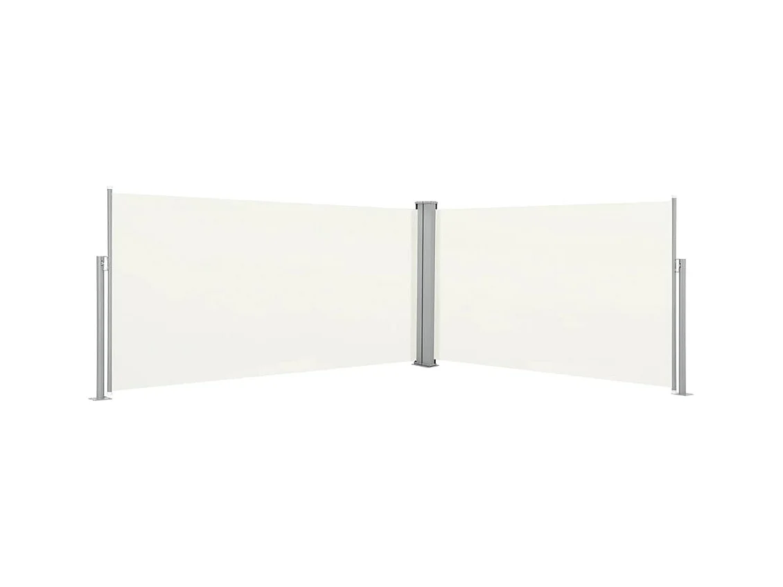 Auvent latéral rétractable 160x600 cm Crème