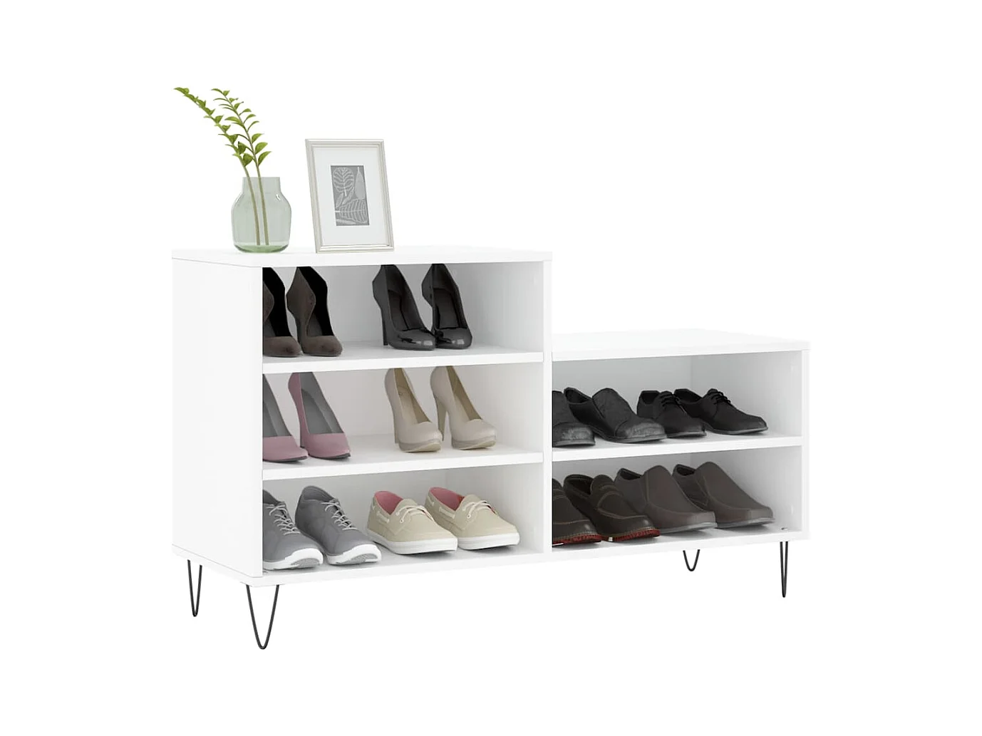 Armoire à chaussures Blanc 102x36x60 cm Bois d'ingénierie