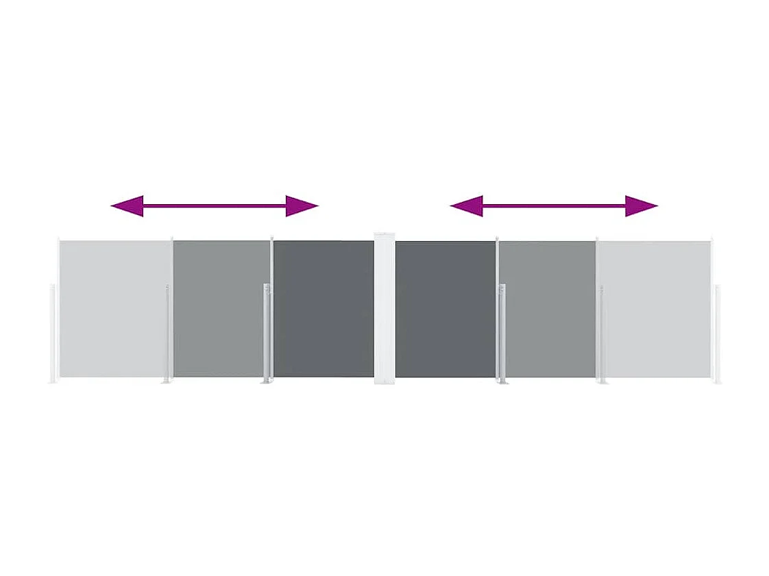 Auvent latéral rétractable Anthracite 120 x 600 cm