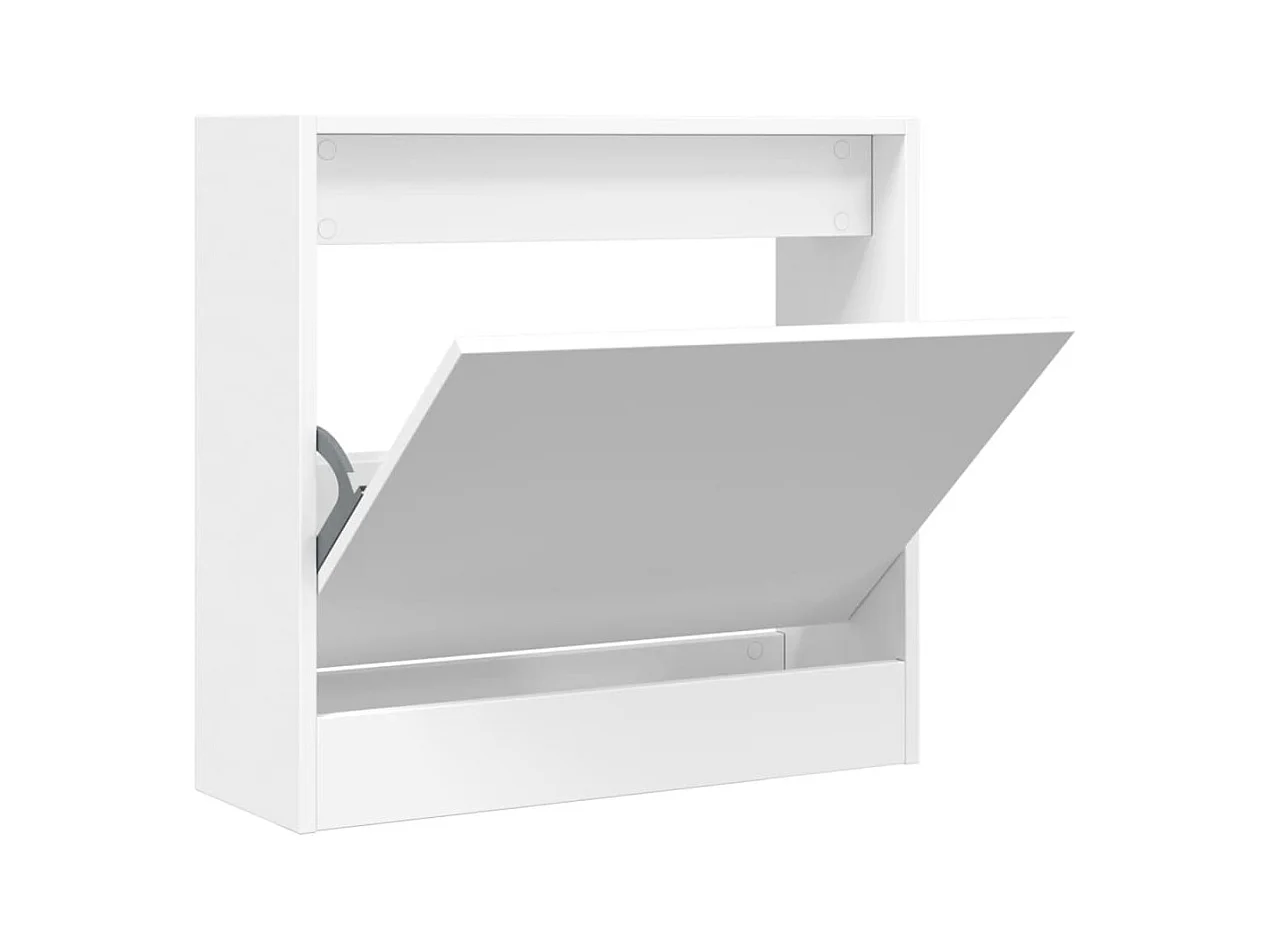 Armoire à chaussures blanc 60x21x57 cm bois d'ingénierie