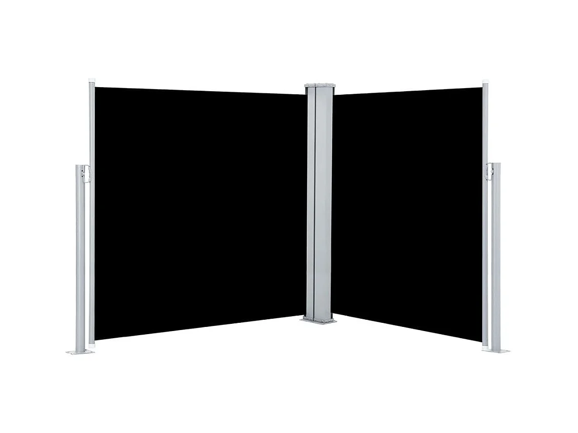 Auvent latéral rétractable Noir 140x600 cm