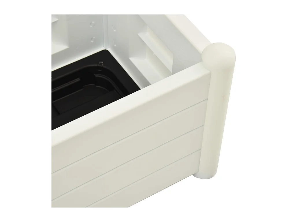 Fioriera con traliccio 43x43x142 cm PP Bianco