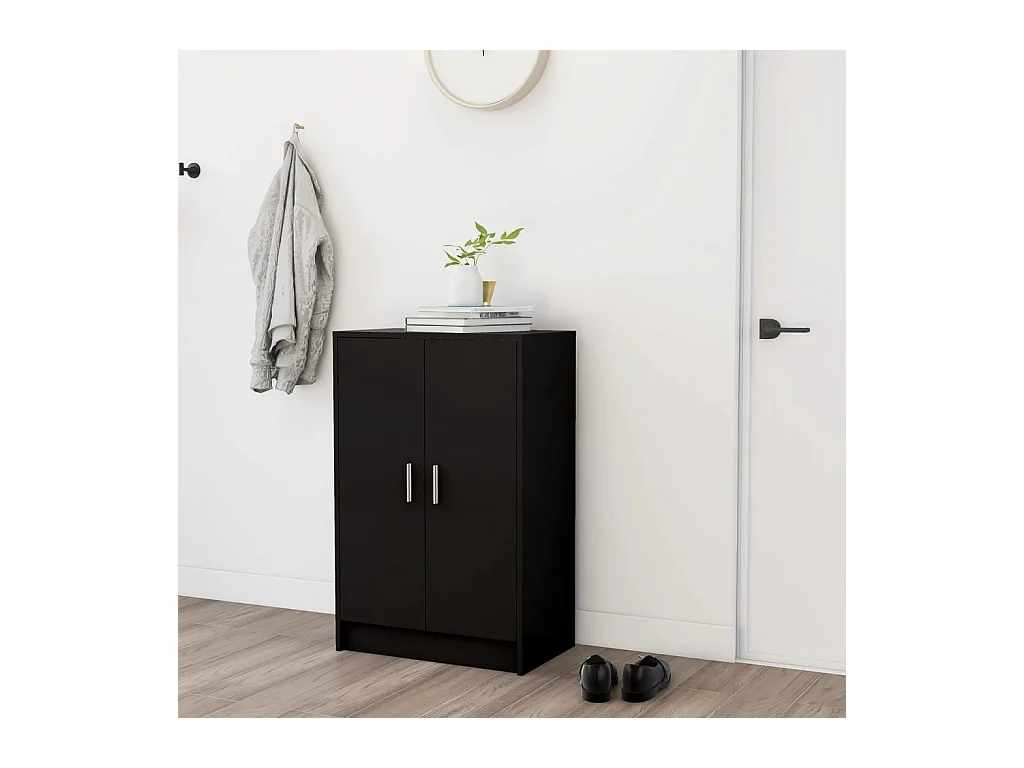 Zwarte schoenenkast 60x35x92 cm Technisch hout