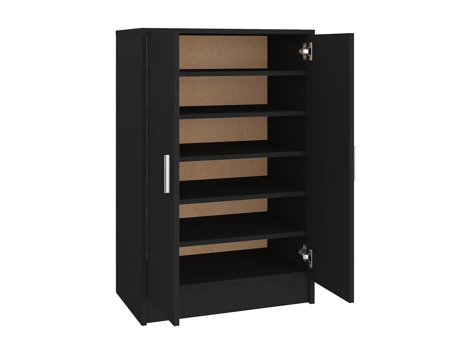 Scarpiera nera 60x35x92 cm Legno ingegnerizzato