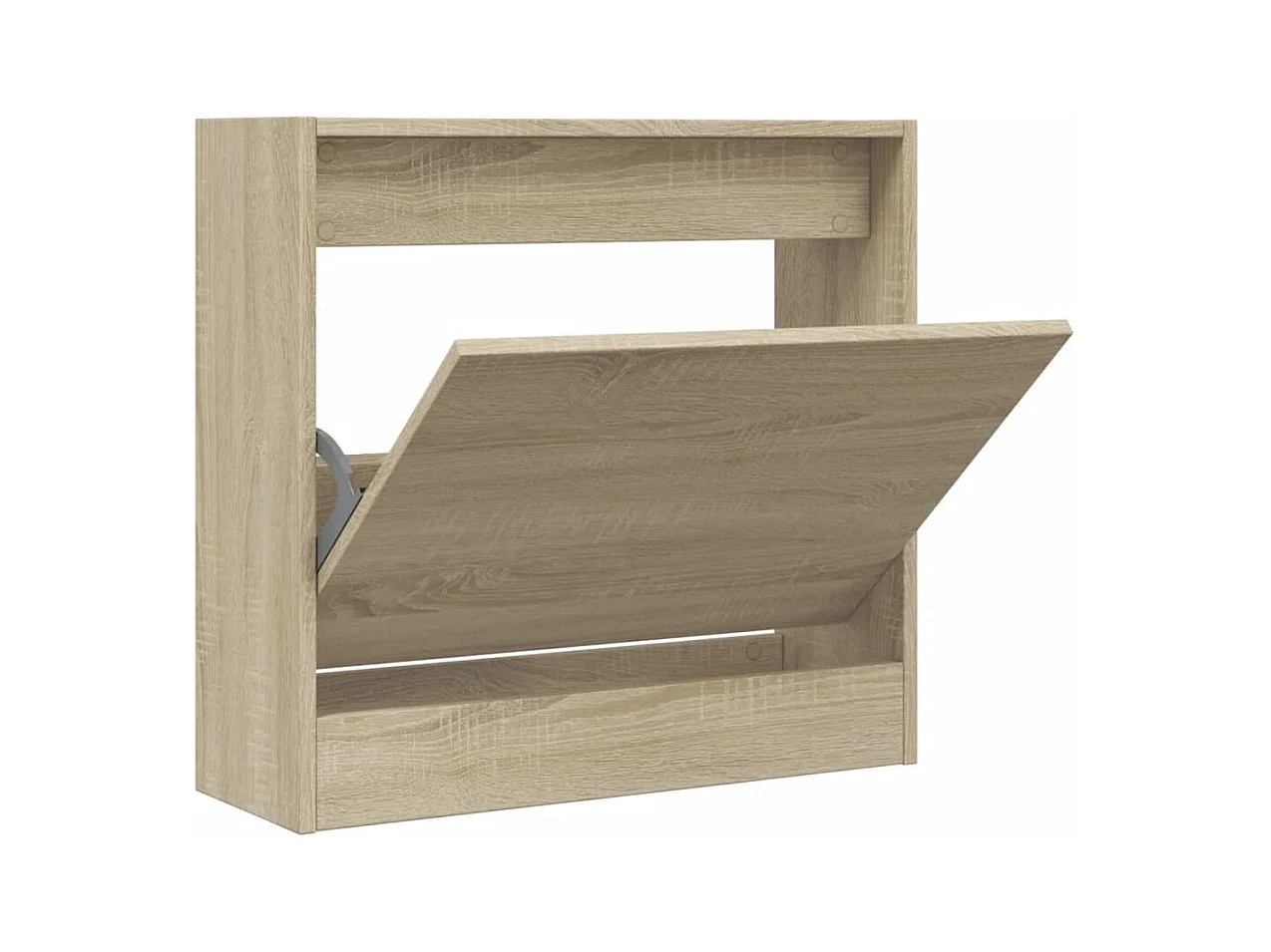 Schuhschrank aus Sonoma-Eiche, 60 x 21 x 57 cm, Holzwerkstoff