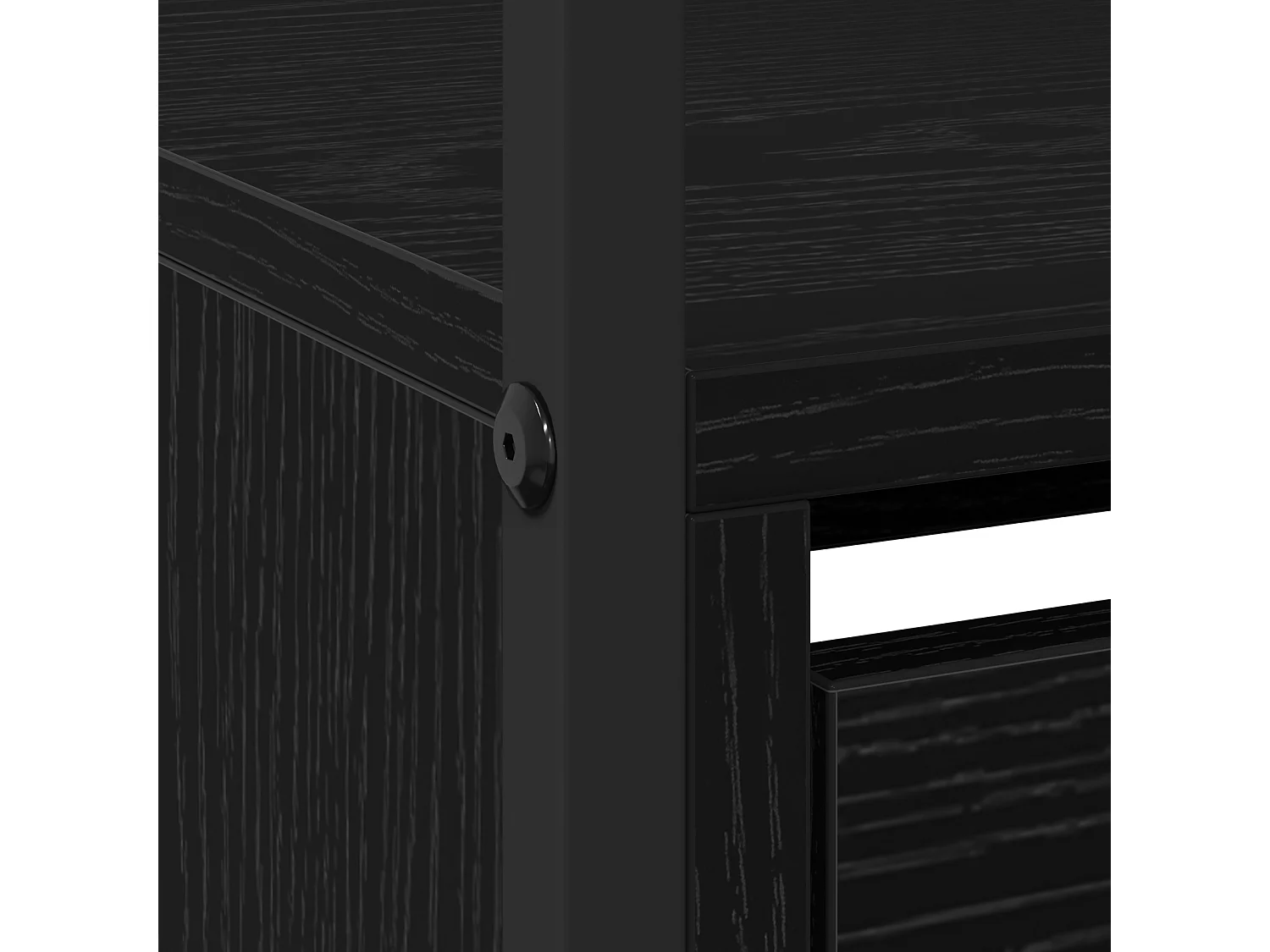 Scarpiera con 4 cassetti basculanti rovere nero 100x34x112 cm