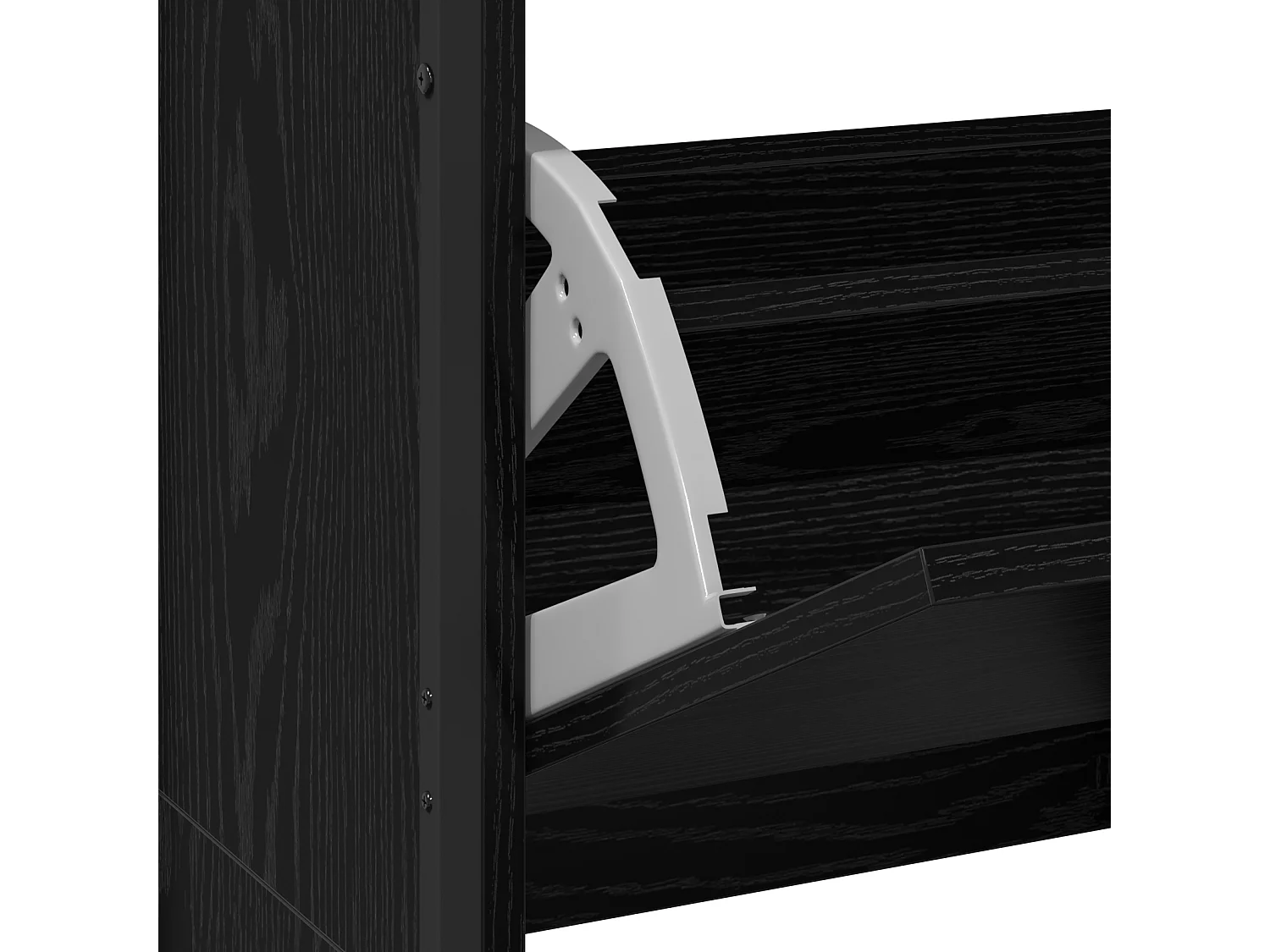 Armoire à chaussures avec 4 tiroirs basculants chêne noir 100x34x112 cm