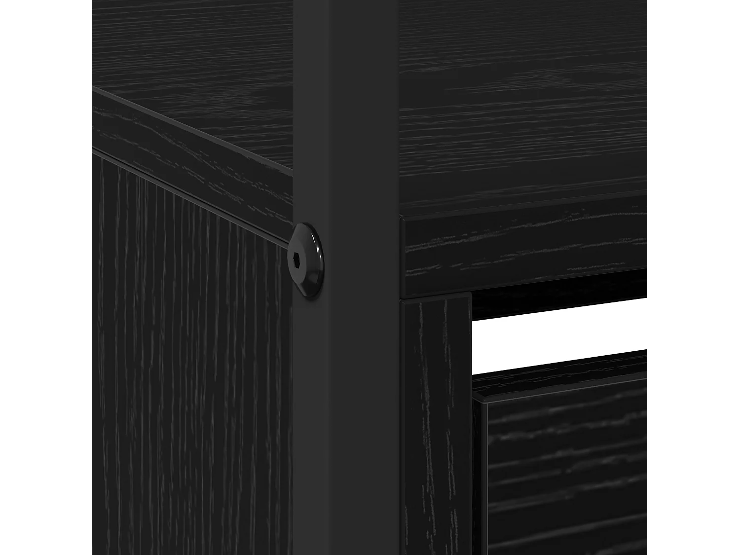 Zapatero con 4 cajones basculantes roble negro 100x34x112 cm