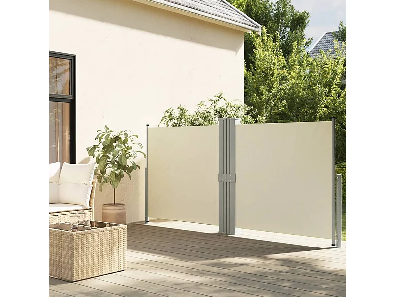 Tenda da sole laterale retrattile Crema 140x1200 cm