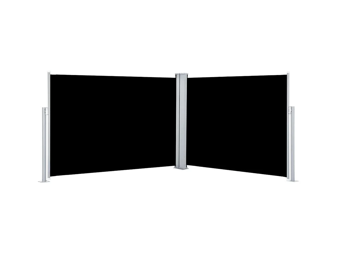 Uitschuifbare zijluifel zwart 120 x 1000 cm