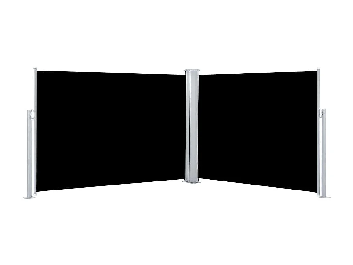 Tenda da sole laterale retrattile nera 120 x 1000 cm