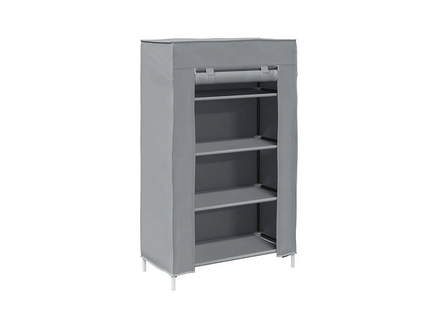 Grijze schoenenkast 60,5x30x97 cm non-woven stof