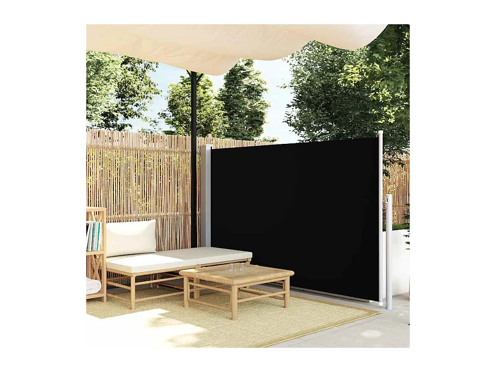 Auvent latéral rétractable 140 x 300 cm Noir