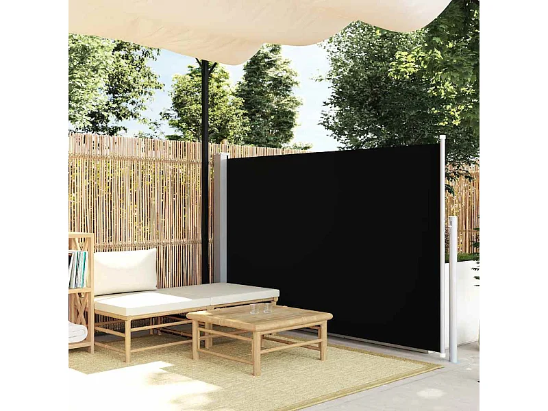 Auvent latéral rétractable 140 x 300 cm Noir