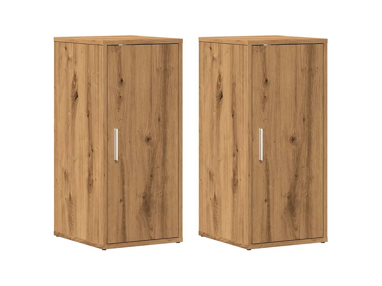 Armoires à chaussures 2 pcs chêne artisanal bois d'ingénierie