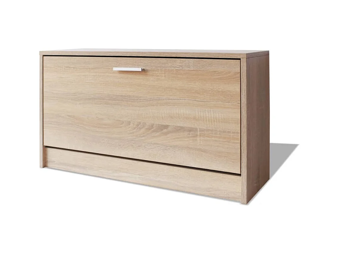 Panca porta scarpe 80x24x45 cm Rovere