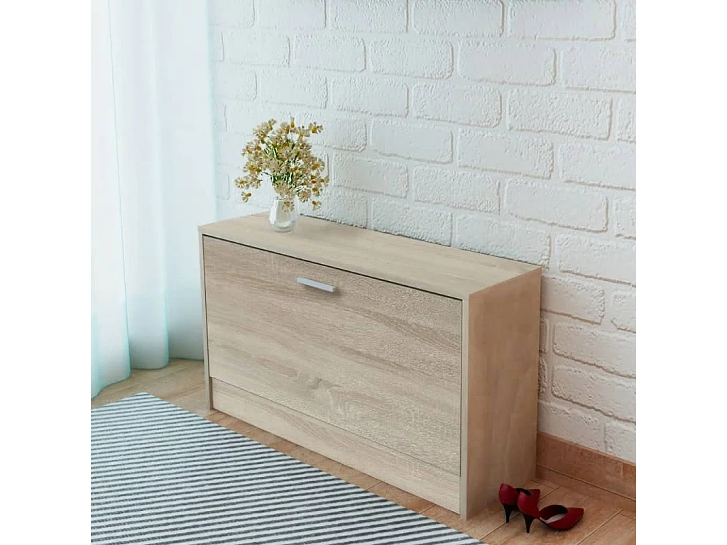 Banc à chaussures 80x24x45 cm Chêne