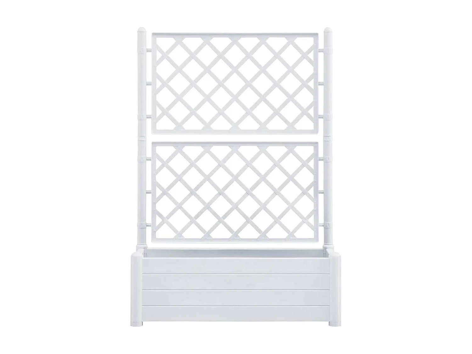 Jardinière avec treillis 100x43x142 cm PP Blanc