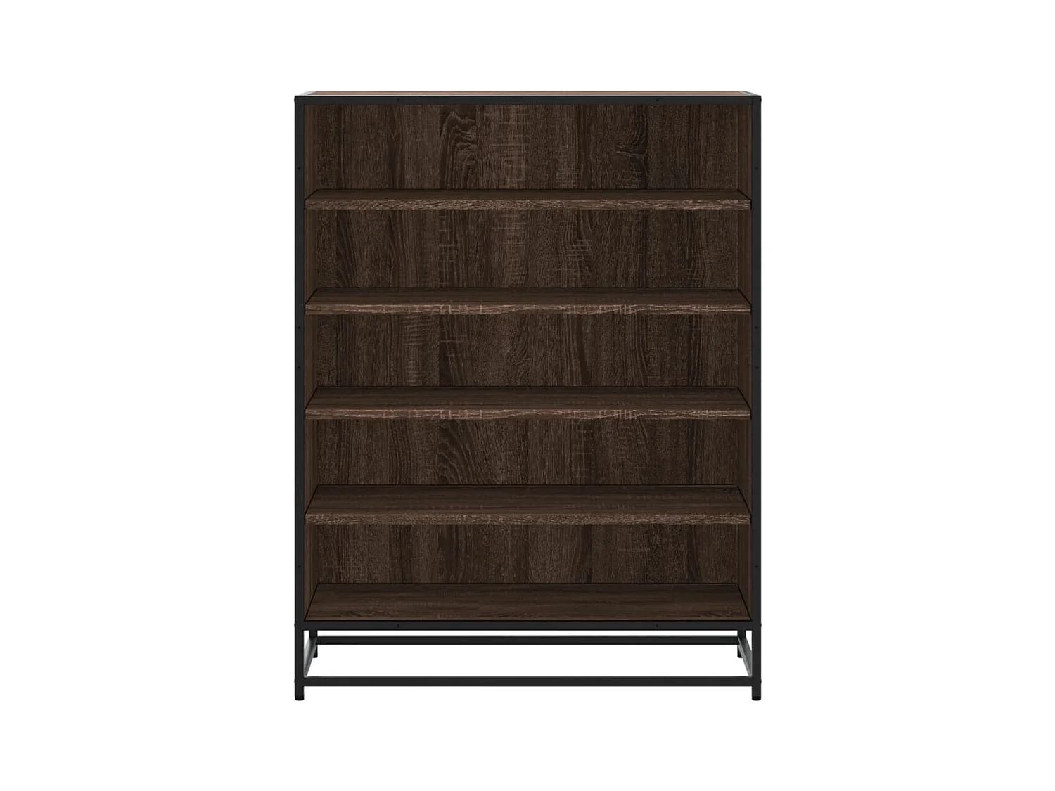 Meuble à chaussures chêne marron bois d'ingénierie et métal