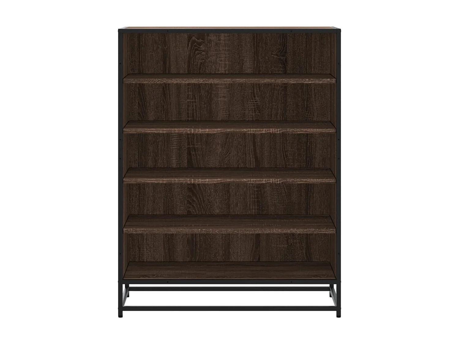 Meuble à chaussures chêne marron bois d'ingénierie et métal