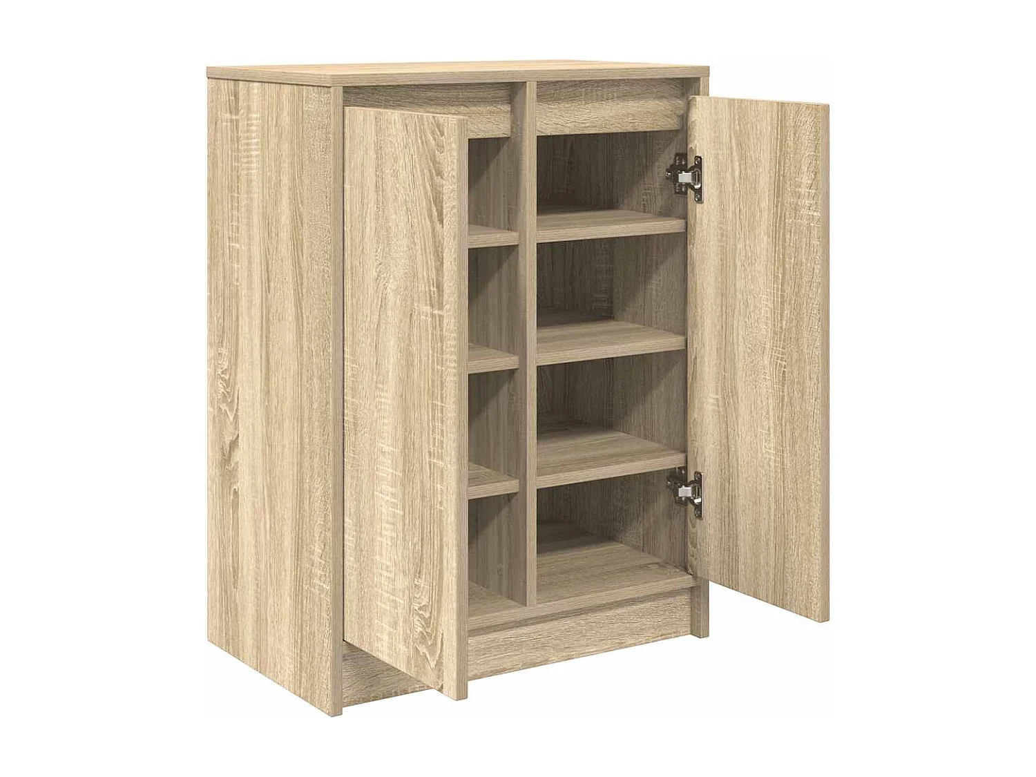 Zapatero de roble Sonoma 57x34x76 cm madera de ingeniería