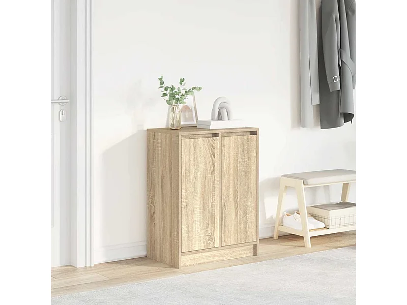 Scarpiera in rovere Sonoma 57x34x76 cm in legno ingegnerizzato