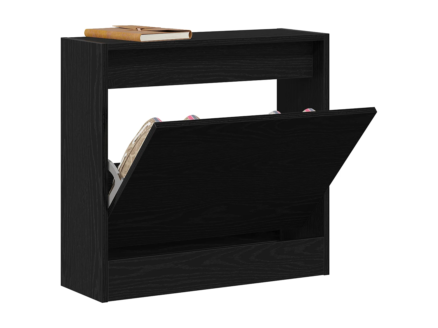 Cabinet à chaussures Chêne noir 60x21x57 cm Bois d'ingénierie