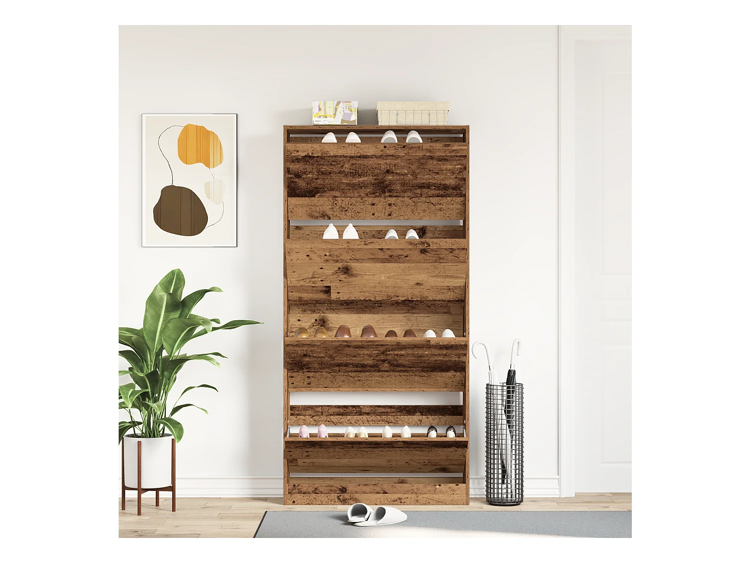 Scarpiera Legno antico Legno ingegnerizzato