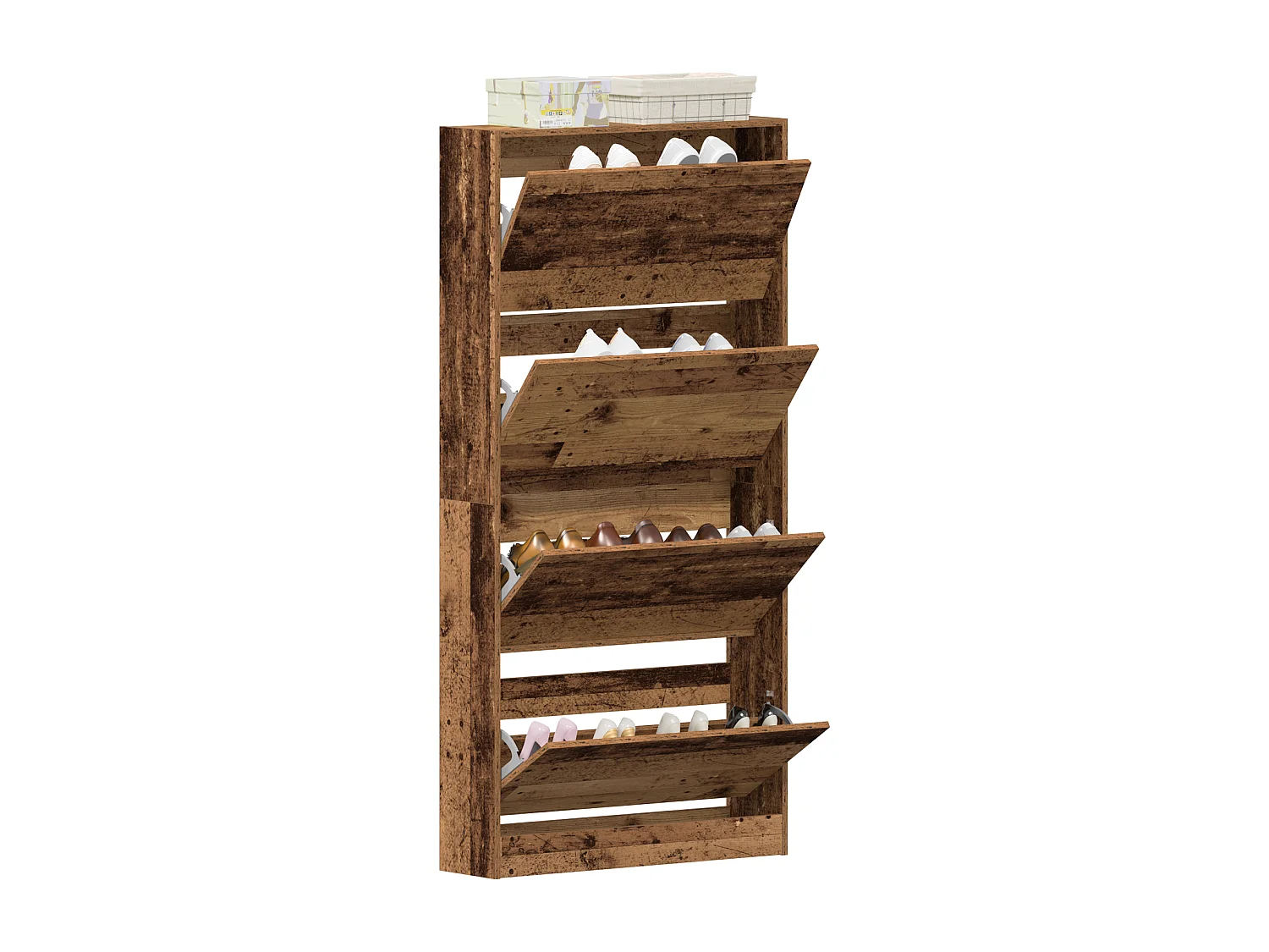 Armoire à chaussures Bois ancien Bois d'ingénierie