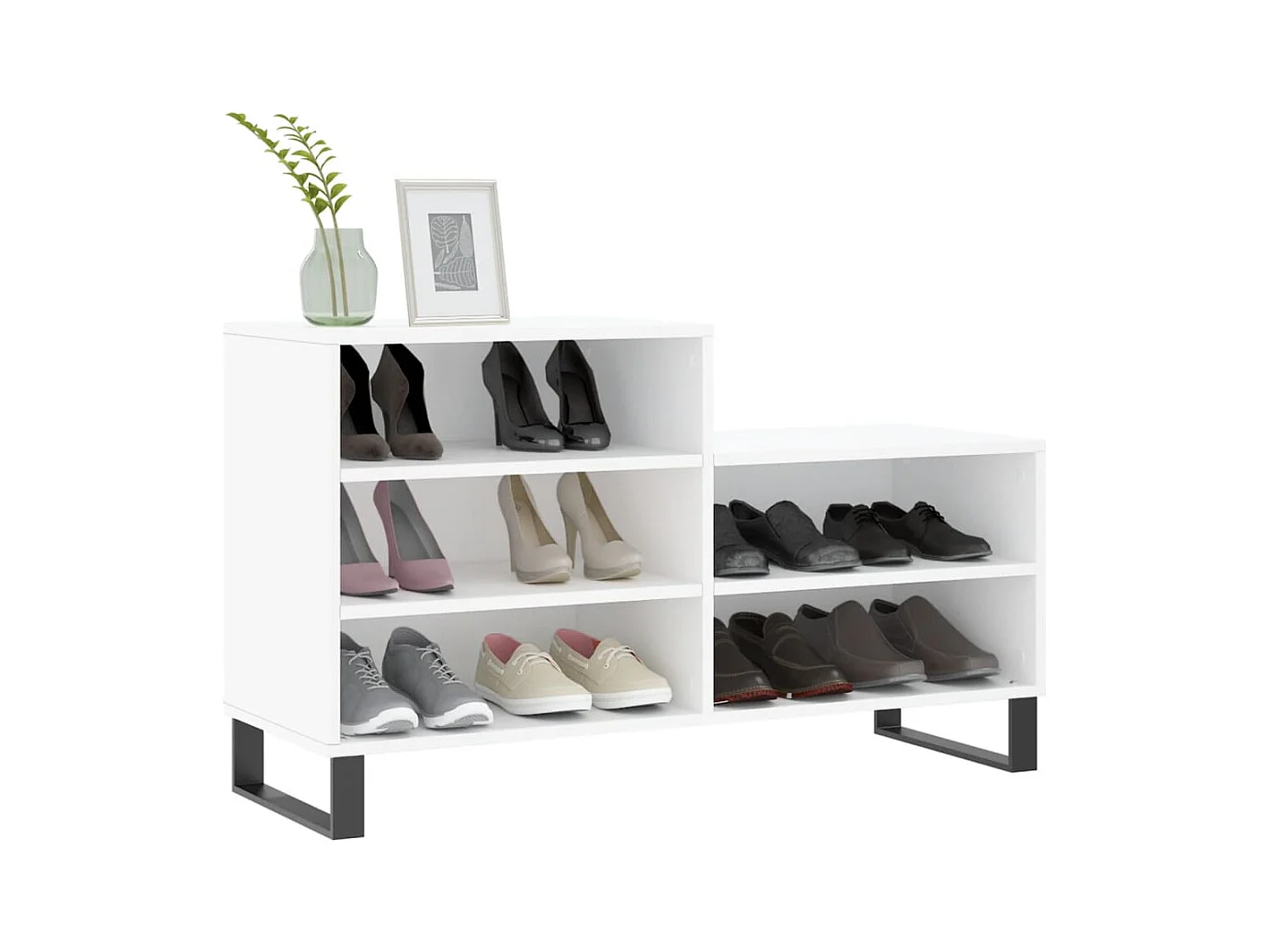 Armoire à chaussures Blanc 102x36x60 cm Bois d'ingénierie
