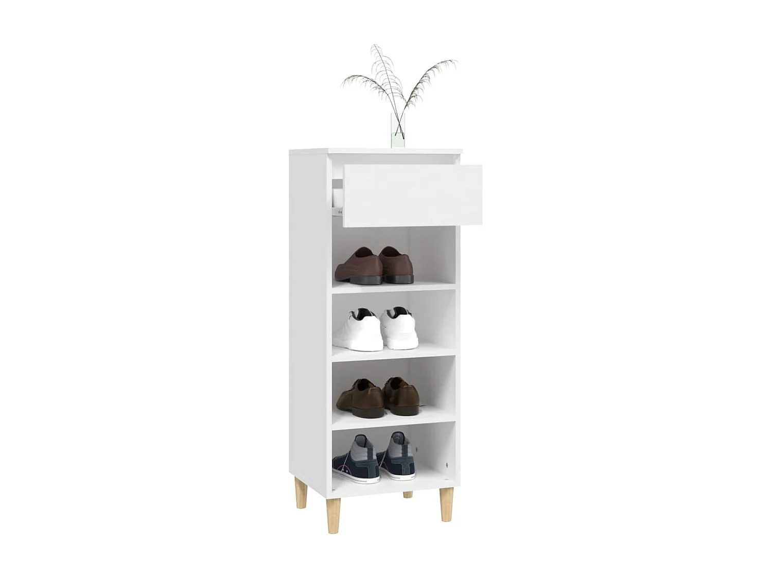 Armoire à chaussures Blanc 40x36x105 cm Bois d'ingénierie