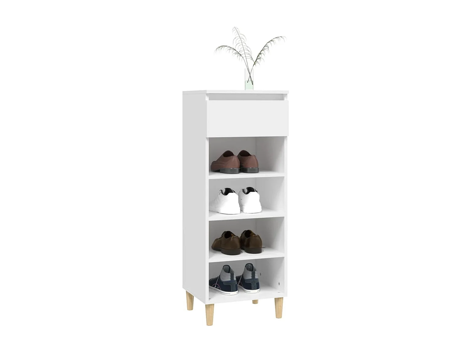 Armoire à chaussures Blanc 40x36x105 cm Bois d'ingénierie