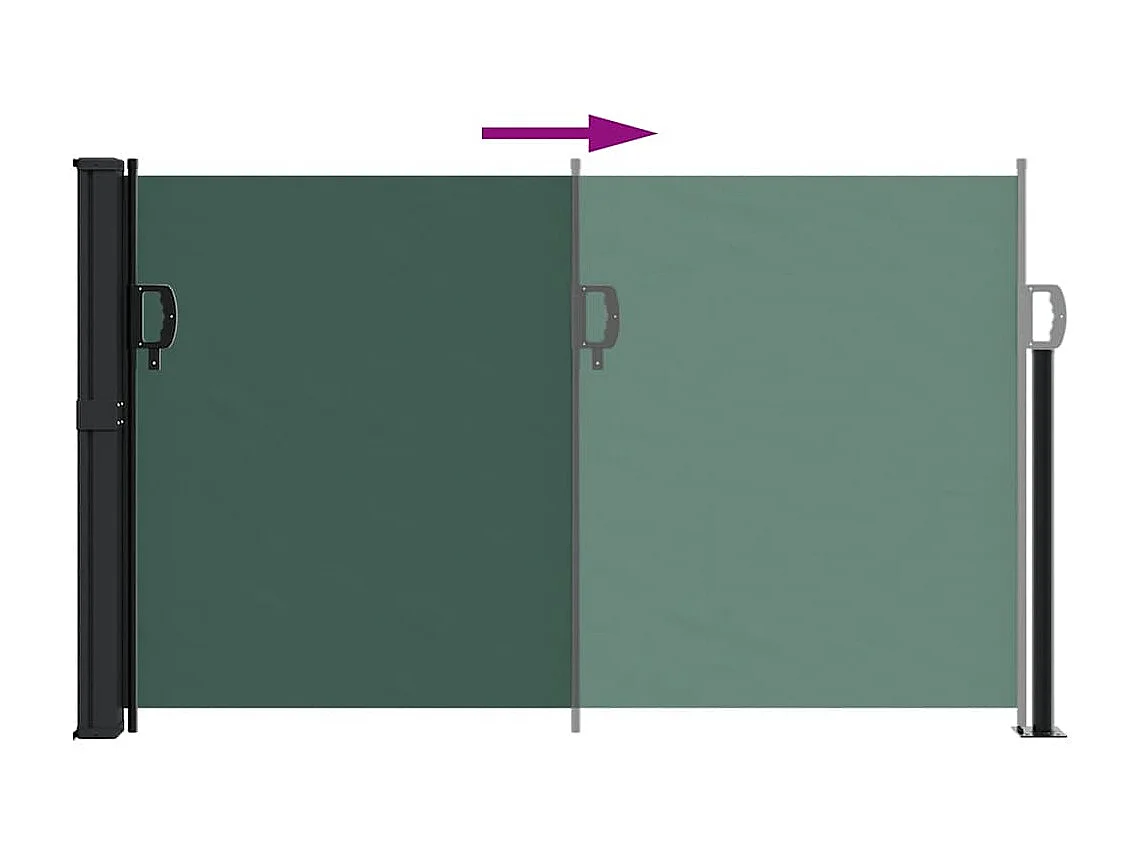 Tenda da sole laterale retrattile verde scuro 120x600 cm