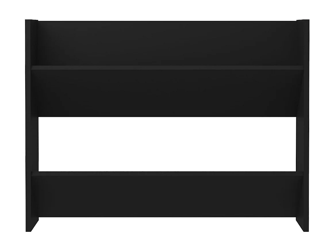 Armoire à chaussures murale Noir 80x18x60 cm Aggloméré