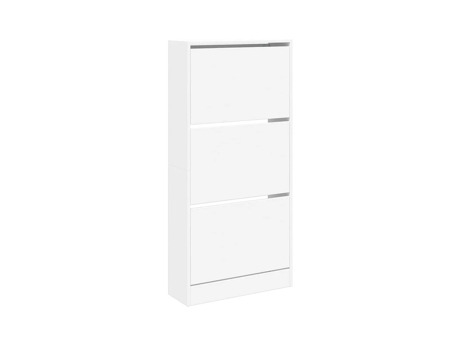 Witte schoenenkast 60x21x125,5 cm bewerkt hout