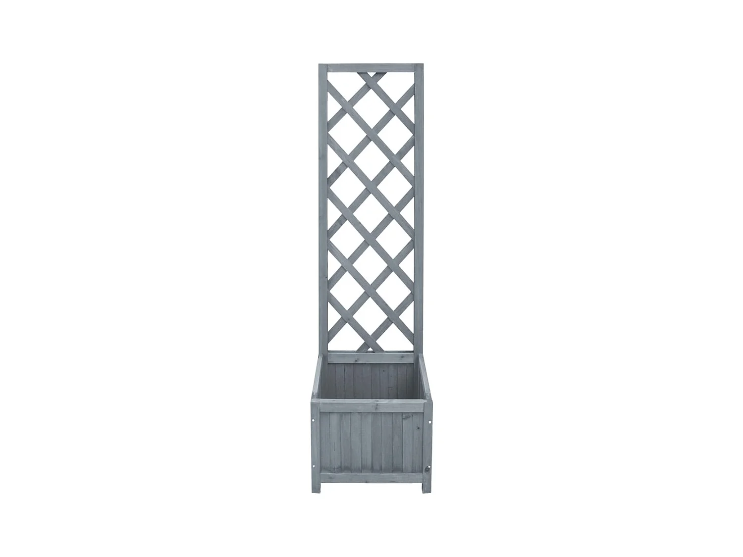 Trellis plantenbak 40x30x135 cm Massief dennenhout