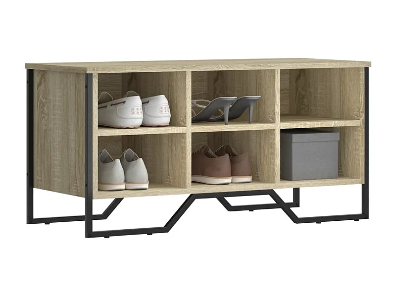 Armoire à chaussures chêne sonoma 90x38x45,5 cm