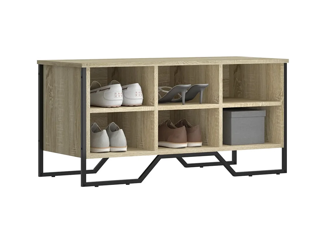 Armoire à chaussures chêne sonoma 90x38x45,5 cm