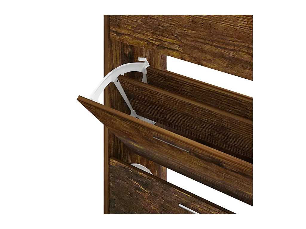 Armoire à chaussures Chêne fumé 63x24x103 cm Bois d'ingénierie