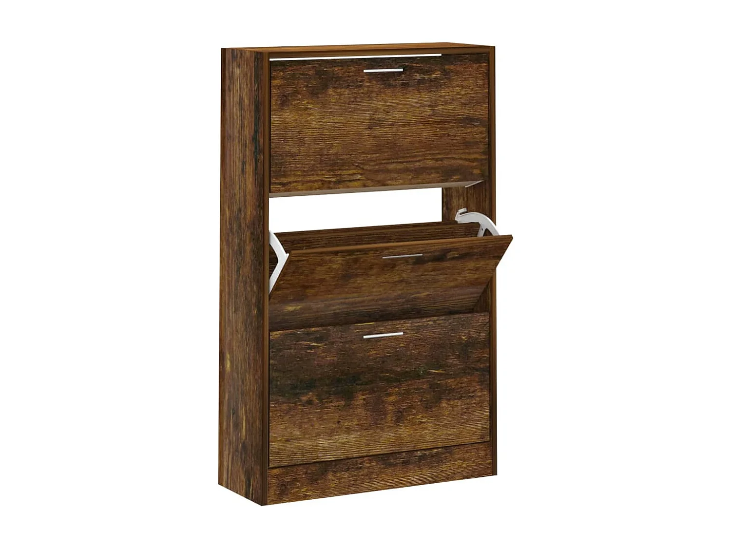 Armoire à chaussures Chêne fumé 63x24x103 cm Bois d'ingénierie