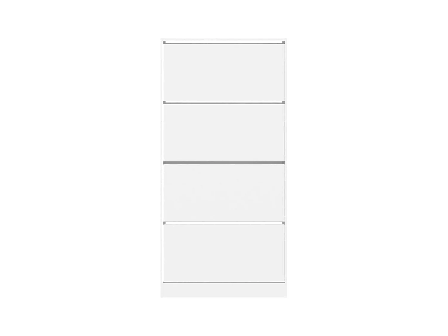 Armoire à chaussures 4 tiroirs rabattables blanc 80x21x163,5 cm