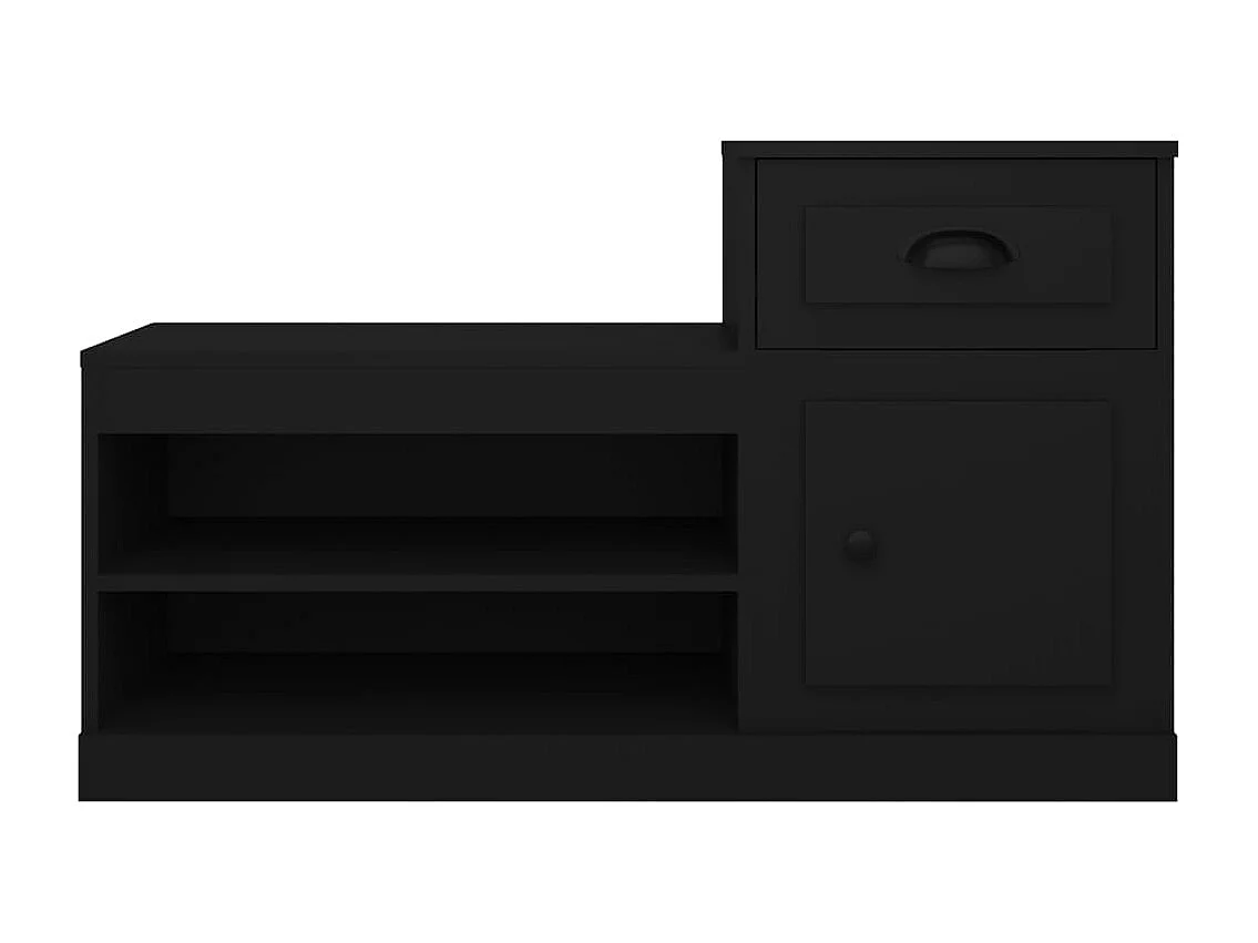 Scarpiera nera 100x42x60 cm in legno ingegnerizzato