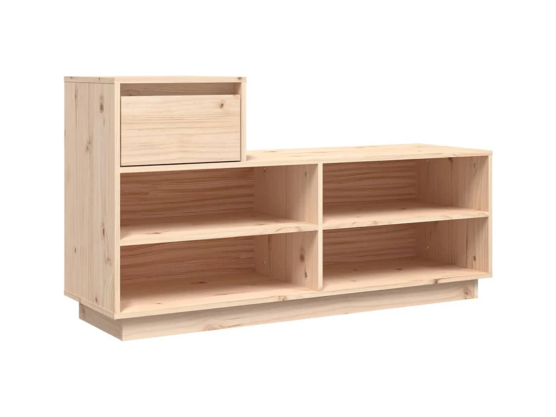 Armoire à chaussures 110x34x61 cm Bois de pin massif