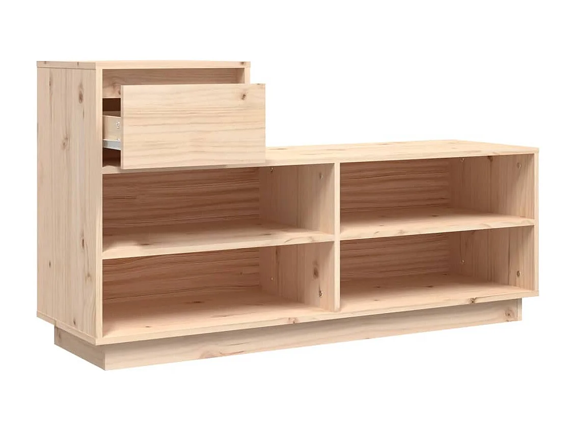 Armoire à chaussures 110x34x61 cm Bois de pin massif